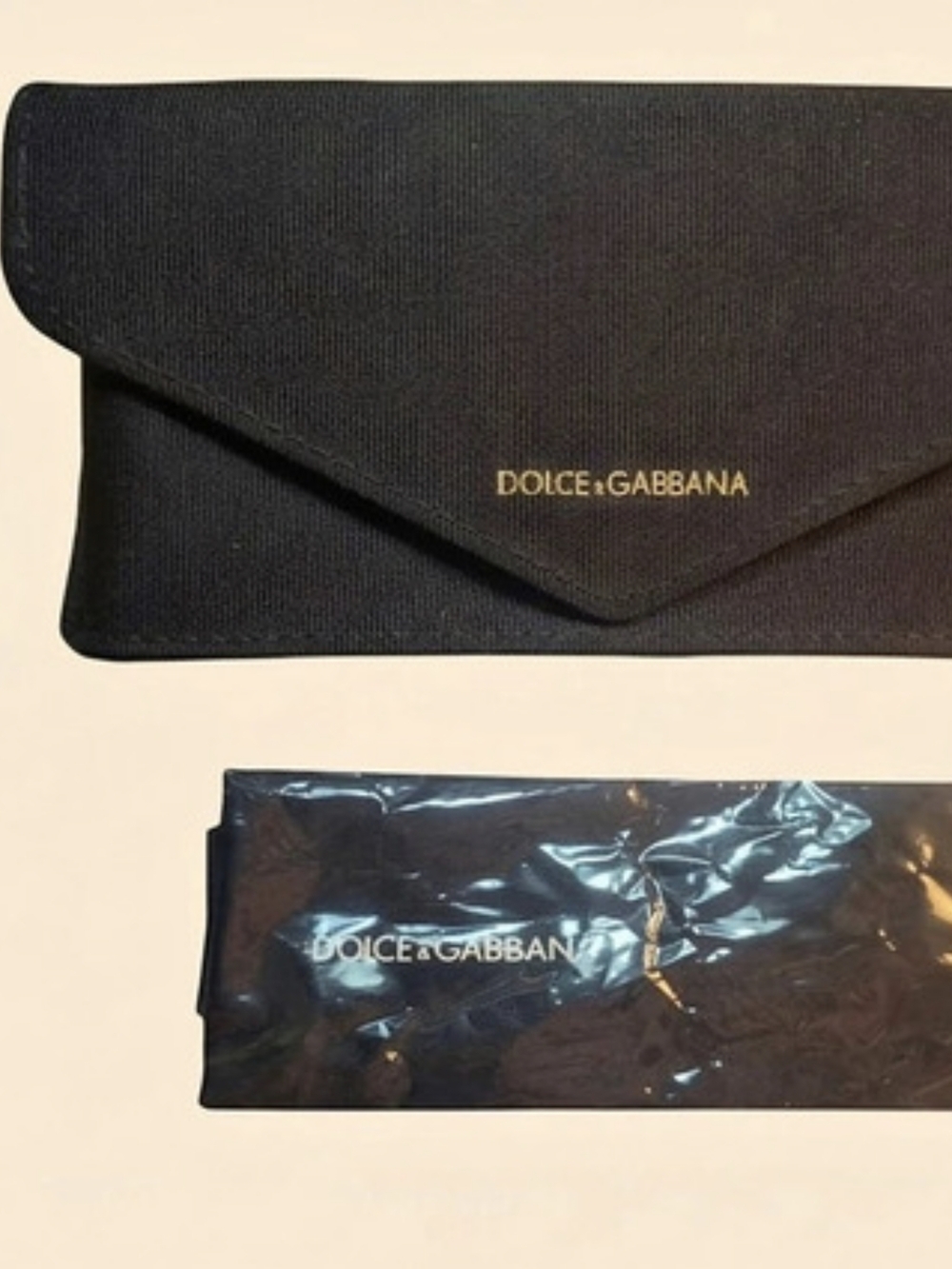 Dolce & Gabbana Black Fabric Magnetic Eyeglass Case